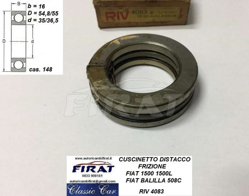 CUSCINETTO DISTACCO FRIZIONE FIAT 1500 508 C BALILLA(4083)